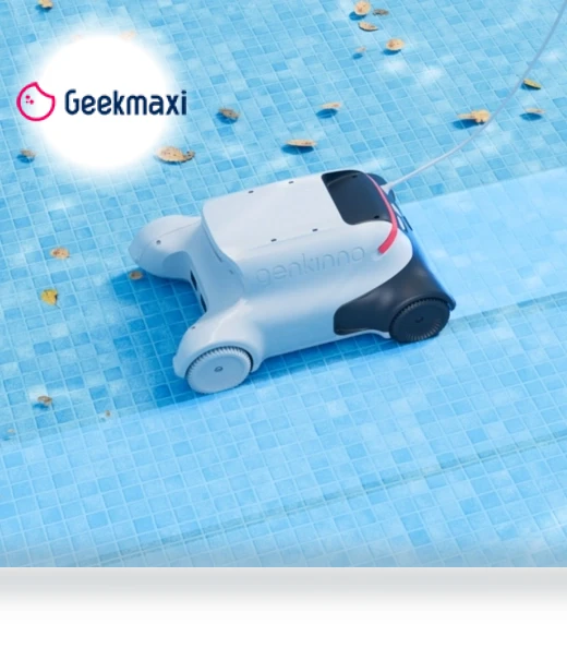 Robot Pool Vacuum with 2500GPH Suction Power and Smart Navigation — Automated Pool Maintenance, Genkinno