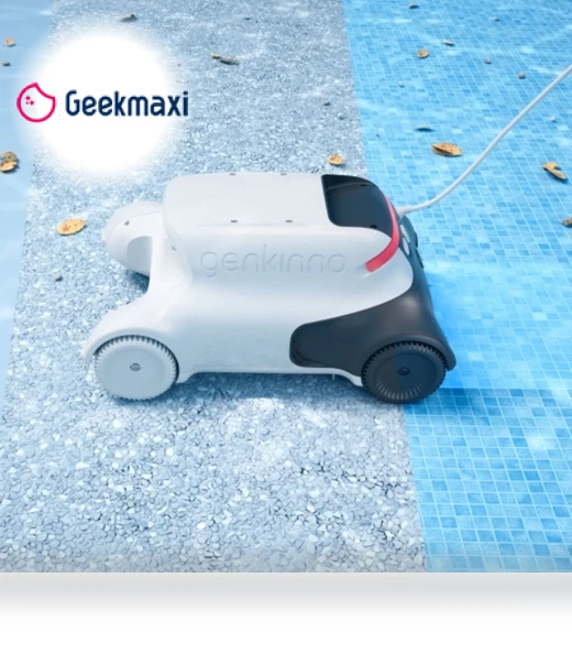 Robot Pool Vacuum with 2500GPH Suction Power and Smart Navigation — Automated Pool Maintenance, Genkinno