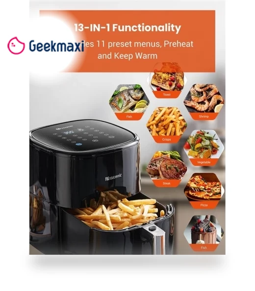Smart Electric Air Fryer Oil-Free Non-stick Pan 5L — Air Fryers, Proscenic