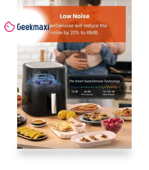 Smart Electric Air Fryer Oil-Free Non-stick Pan 5L — Air Fryers, Proscenic