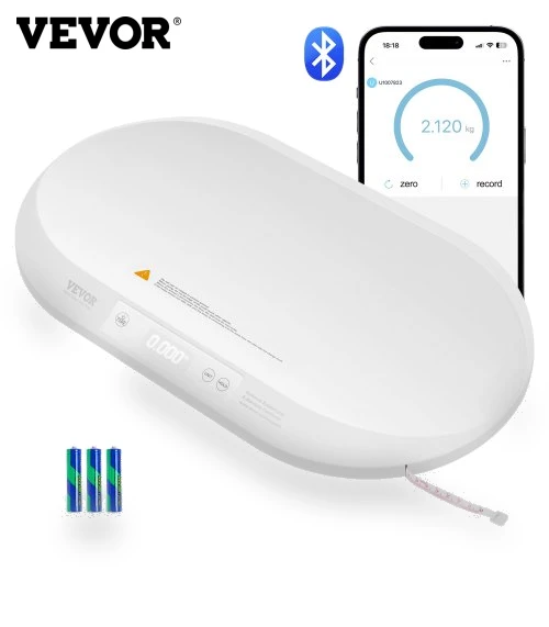 Smart Bluetooth Infant Digital Scale with Measuring Tape — Baby Scales, VEVOR