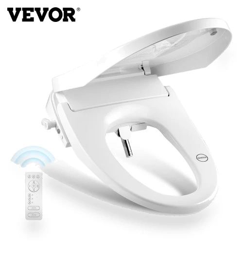 Electric Smart Heated Bidet Toilet Seat with Remote Control — Bidet Seats, VEVOR