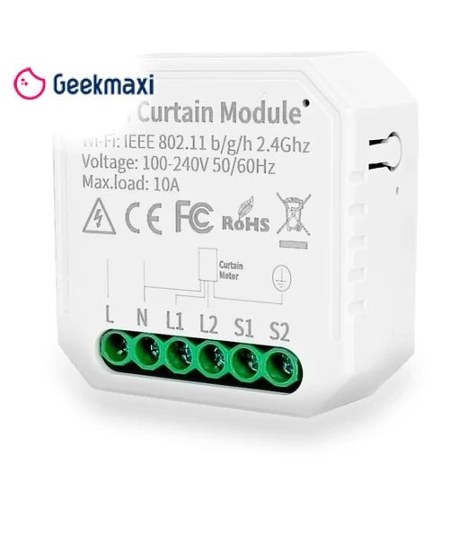 Smart Switch Controller for Curtains with WiFi, Countdown, and Timing Function — Ceiling Fan Wall Controls, NONAME