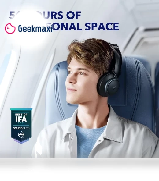 Space Q45 Headphones with Adaptive ANC, 50 Hours Playtime, Bluetooth 5.3 — Over-Ear Headphones, Anker