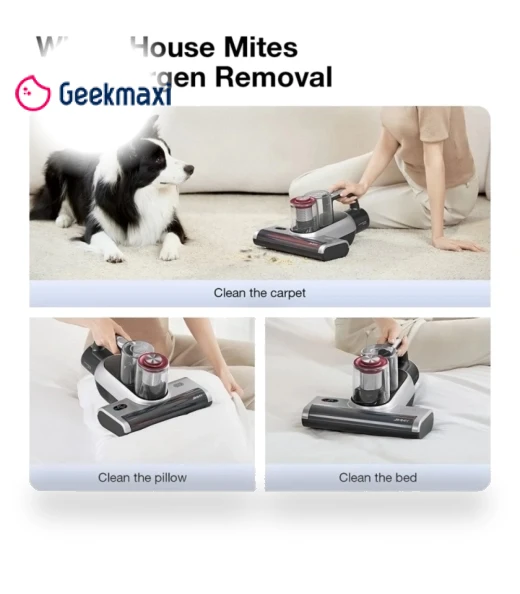 Cordless Bed Vacuum Cleaner for Mattresses, Dual Cup Design, Smart Dust Sensor — Vacuums, JIMMY