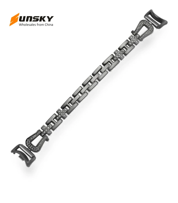 U-shaped Diamond Bracelet Metal Watch Band for Xiaomi Smart Band 9/8 — Smartwatch Straps, Xiaomi
