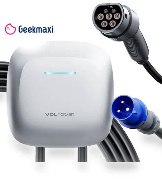 EV Charger, 7KW Fast Charging, 10/13/16/32A Charging Station with APP Control, 5M Type 2 Cable — Vehicle Power Solutions, VDLPOWER