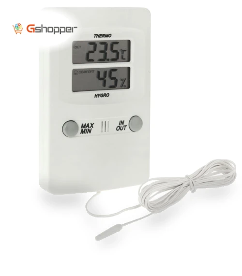 Digital LCD Indoor Outdoor Sensor Probe Weather Humidity Hygrometer Thermometer — Hygrometers