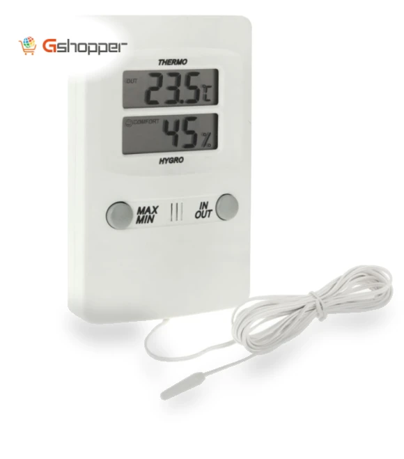 Digital LCD Indoor Outdoor Sensor Probe Weather Humidity Hygrometer Thermometer — Hygrometers
