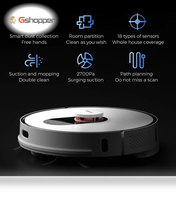 Smart Robot Vacuum Cleaner with LDS Laser Navigation — Smart Cleaning Robots, ROIDMI
