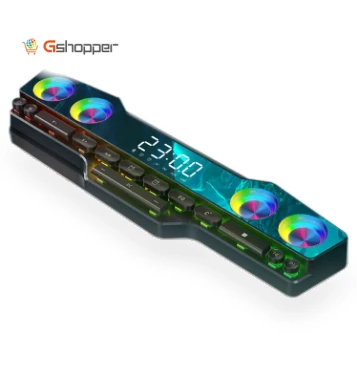 Bluetooth Speaker with LED Light, Alarm Clock, and Temperature Sensor — Portable Audio Solutions