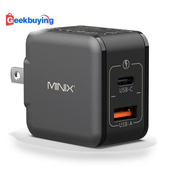 33W GaN Quick Charger Universal Dual-port Adapter — Chargers & Adapters, MINIX