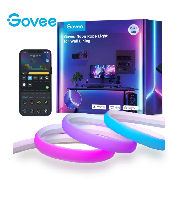 Neon Rope Lights for Wall Lining — LED Strips, Govee