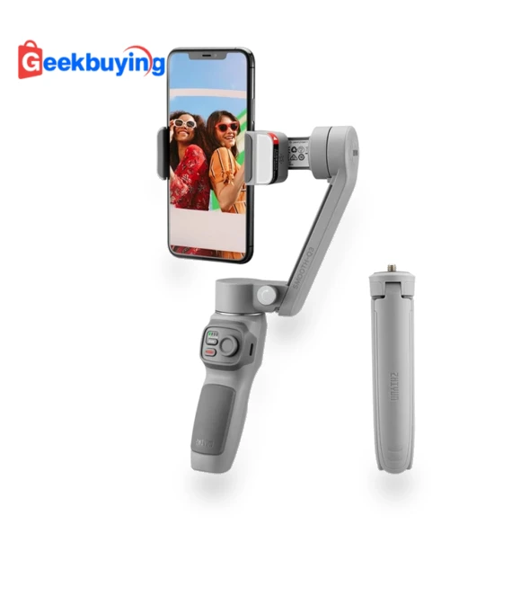 3-Axis Smartphone Gimbal Mobile Stabilizer with Build-in LED Fill Light — Steady Shots, Zhiyun