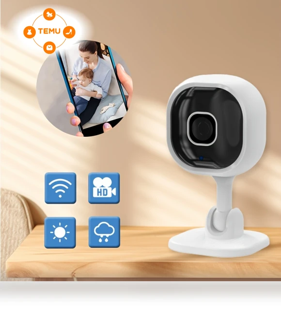 1080p HD Smart Home Security Camera with Night Vision and Motion Detection — Baby Monitors
