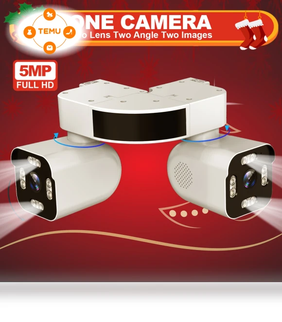 Dual Lens PTZ Wireless Outdoor Security Camera — Security Cameras