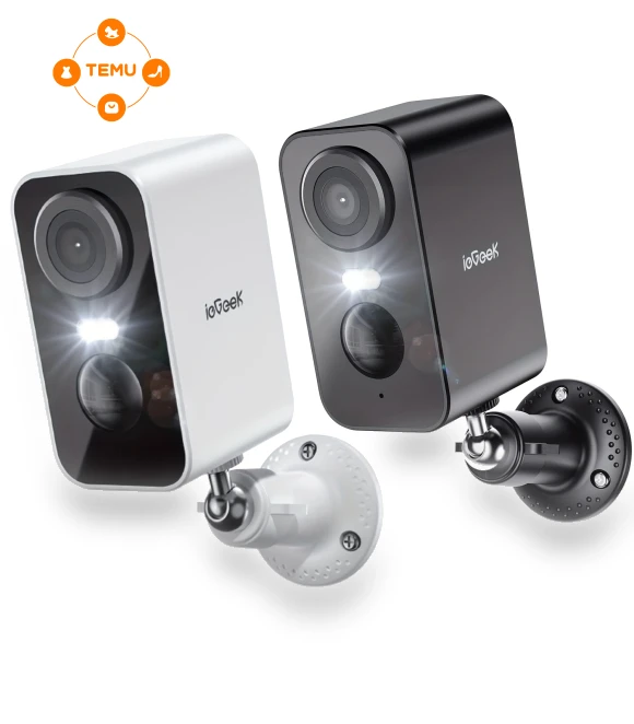 2K 3MP Spotlight & Alarm Wireless Surveillance Camera with AI Detection — Smart Home Security, iegeek