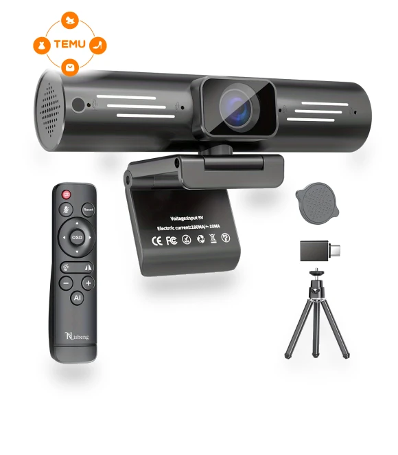 4K Webcam with Noise-cancelling Mics and AI-powered Tracking — Video Cameras