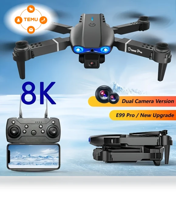4K HD Dual Camera Drone with Key Hold Mode and 360° Flips — Drones