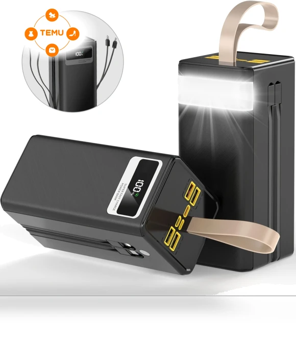 60000mAh Large Capacity Power Bank with Fast Charging and Flashlight — Mobile Power Solutions