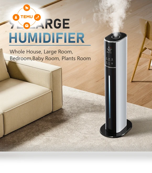 9L Ultrasonic Cool Mist Humidifier with Smart Humidity Control — Air Moisturizers, Kelopa