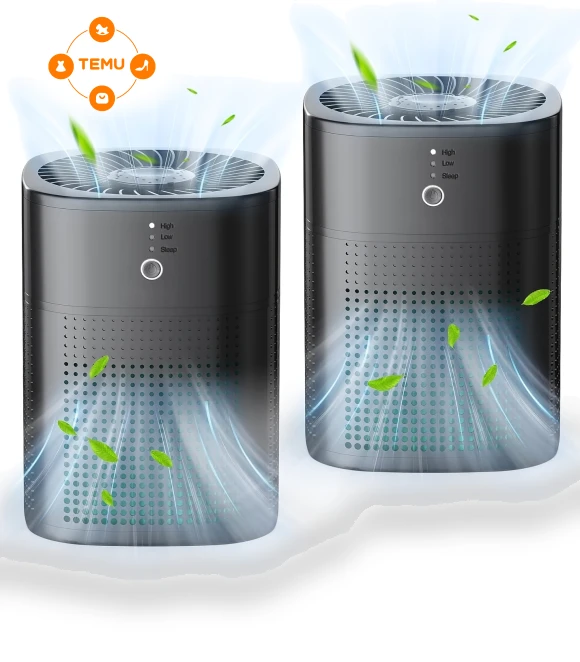 Air Purifiers For Bedroom, Quiet Air Cleaner With True HEPA Filter, 2 Pack — HEPA Air Purifiers, Chivalz