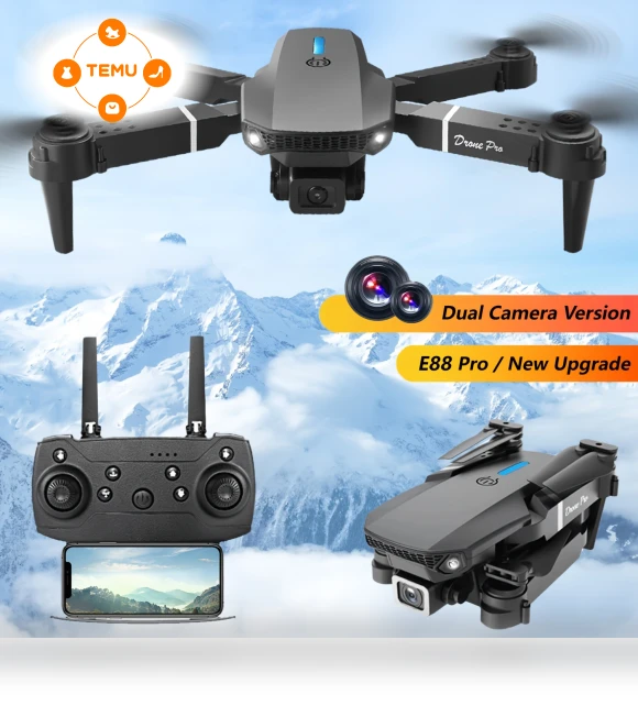 Camera Drone with Remote Control for Beginners and Enthusiasts — Drones, E88