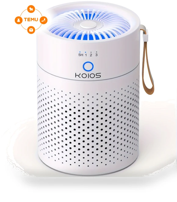 H13 Filter USB Air Purifier for Desktop — Activated Carbon Air Purifiers, KOIOS