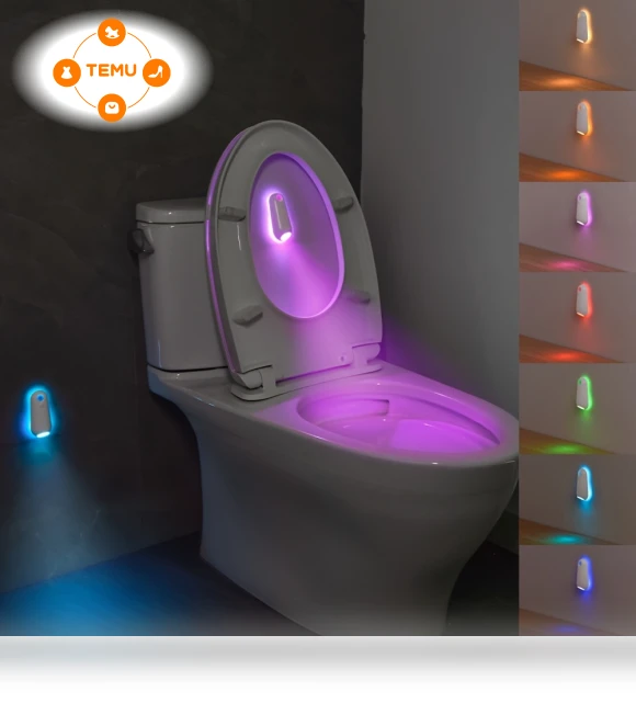 Dimmable LED Toilet Night Light with Motion Sensor — Night Lights