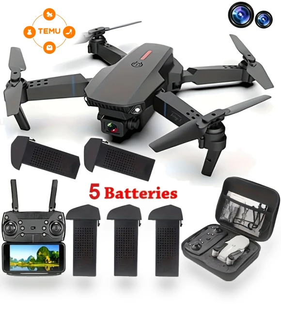 Foldable Remote Control Drone with Dual Camera — Drones, E88pro
