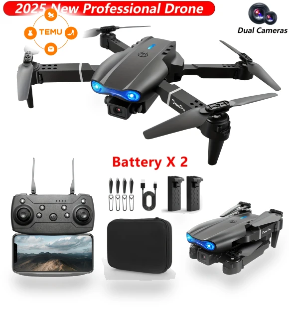Foldable RC Drone with Dual Cameras and Brushless Motors — Drones