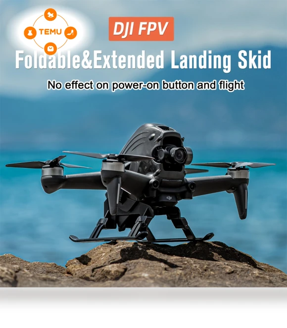 FPV Drone Quick Release Gear - Adjustable, Foldable Height Extender & Protector — Drones, DJI