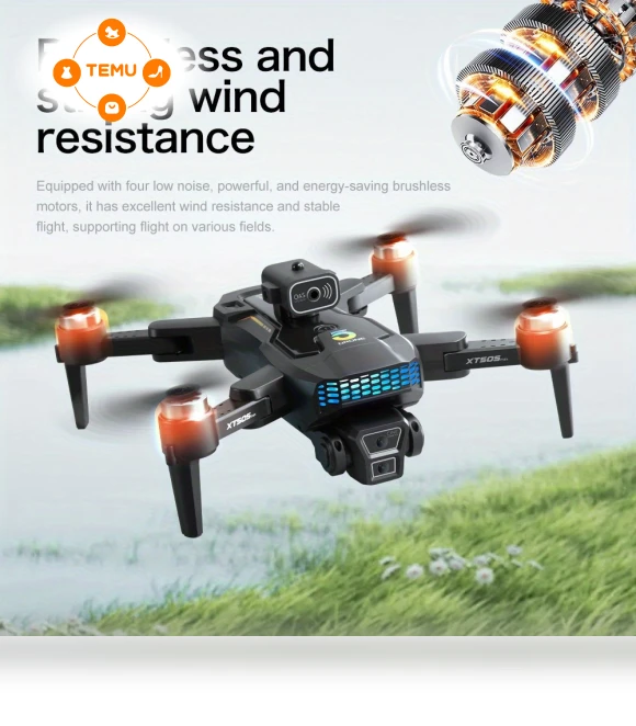 GPS Drone with 4K Camera, 3 Big Batteries, Smart Obstacle Avoidance — Drones