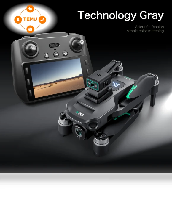 2024 Drone with Dual Cameras, GPS, Obstacle Avoidance, 5.9" Remote Control Screen — Drones