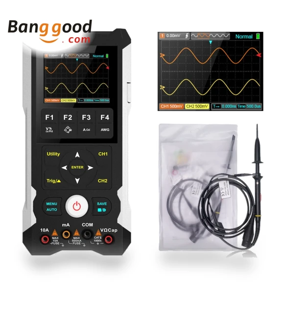 Handheld Oscilloscope, Multimeter, and Waveform Generator 3-in-1 — Frequency Measurement Tools, MUSTOOL