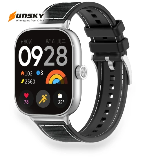 Official Buckle Hybrid Nylon Braid Silicone Watch Band — Smartwatch Straps, Xiaomi