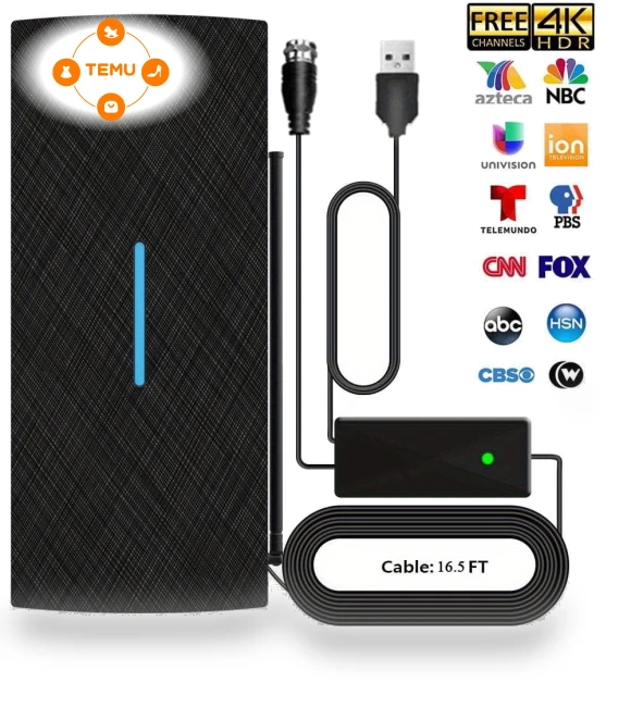 2024 HDTV Antenna with Amplifier - 90-150 Miles Range, Supports 4K 1080p — Antennas