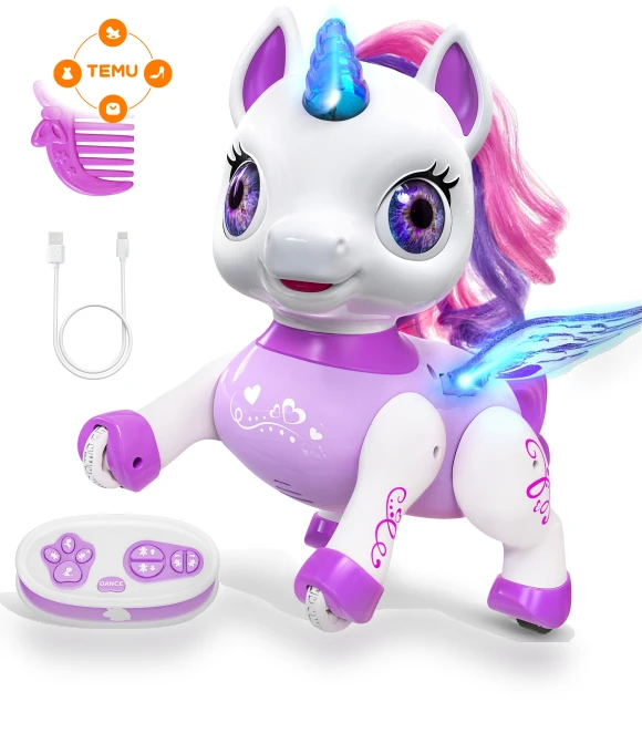 Interactive Unicorn Robot Toy for Girls - Musical, Dancing & Walking Features — Melody Makers