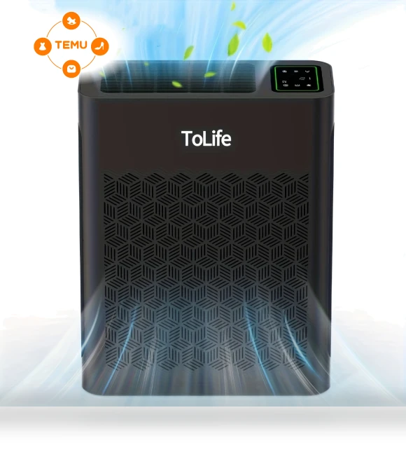 Large Room Air Purifier with HEPA Filter and PM2.5 Display — HEPA Air Purifiers, ToLife