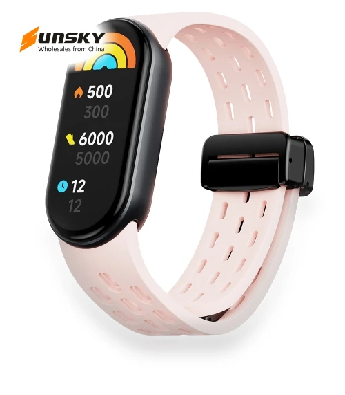 Magnetic Folding Buckle Silicone Watch Band — Bands, Xiaomi