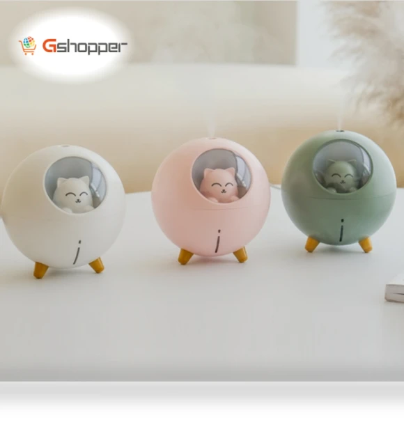 USB Humidifier Mini Planet Cat Desktop Purifier — Air Moisturizers
