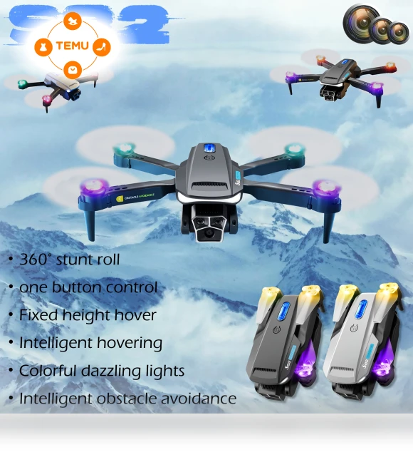 S82 Drone with Camera, LED Lights, Obstacle Avoidance — Drones