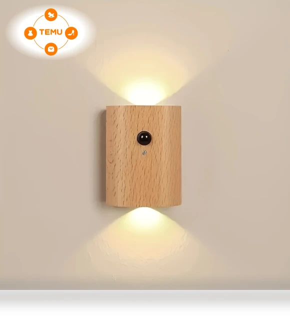 LED Night Light with Motion Sensor - USB Rechargeable, Adjustable Brightness — Night Lights, Space-Grain