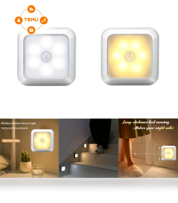 Motion Sensor Night Light - 12pcs LED Wall Lights — Night Lights