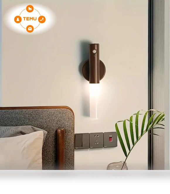 Rechargeable Motion Sensor Night Light - Wall-mounted Lamp with USB Charging — Wall Lighting