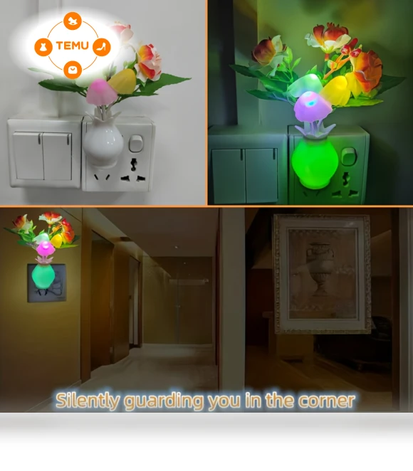 Smart Night Light Vase, Colorful LED Light for Room Decor — Vase Fillers