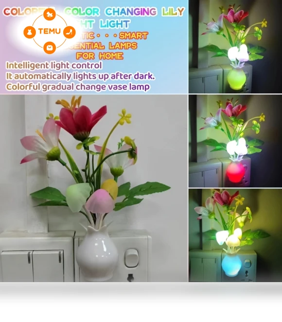 Smart LED Lily Vase Night Light — LED