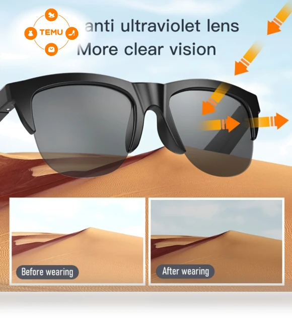 Smart Wireless Glasses with HD Lenses and UV Protection — Smart Glasses