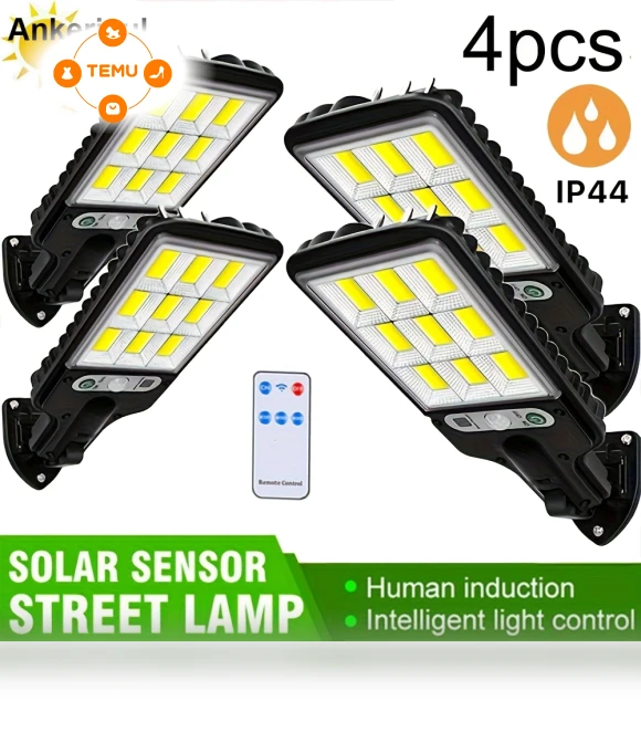 Solar Motion Sensor Street Lamp with Remote Control — Street Lighting, Ankeriyul