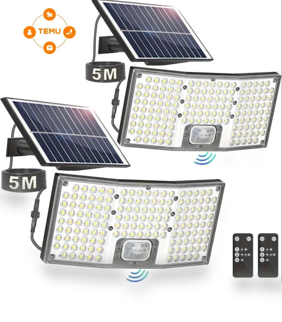 Solar Outdoor Lights Motion Sensor, 292 LED Solar Flood Lights With Remote — Outdoor Security & Flood Lighting
